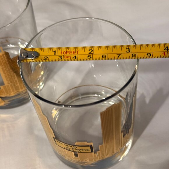 4 VTG MCM 22K Gold Marshall Fields by Culver Skyline Barware Cocktail Glasses - Picture 8 of 8